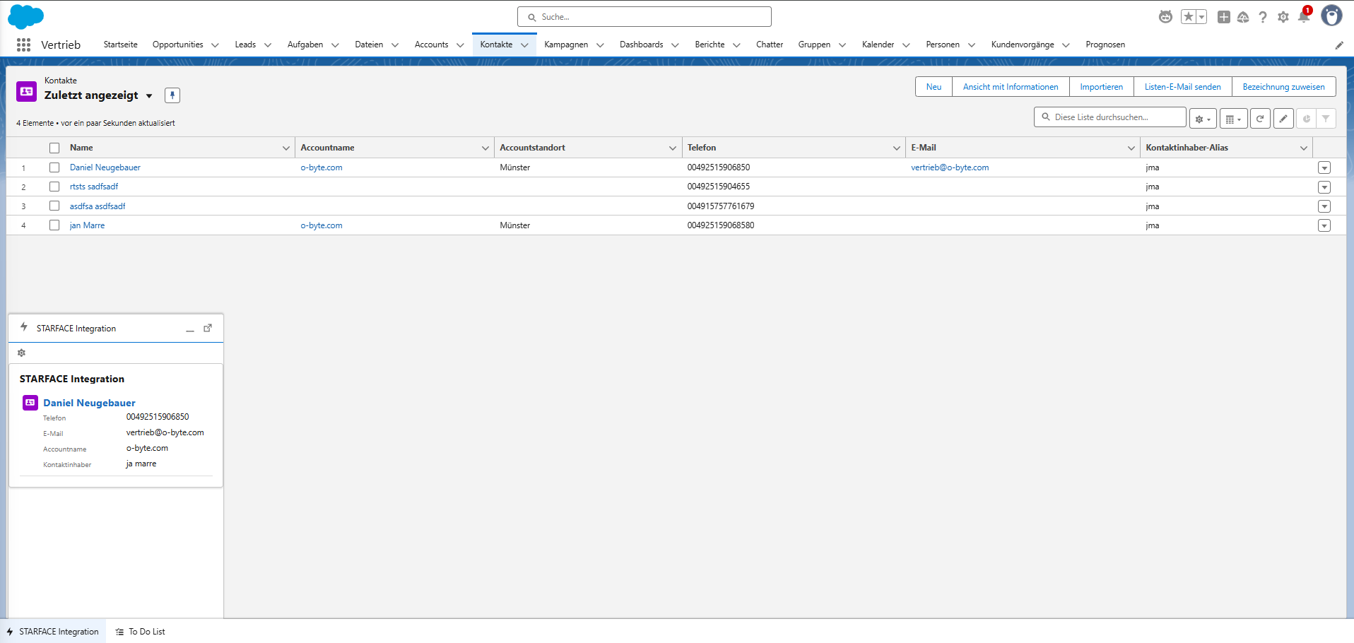 anruf salesforce